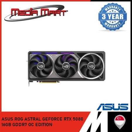 ASUS ROG ASTRAL GEFORCE RTX 5080 16GB GDDR7 OC EDITION GRAPHIC CARD