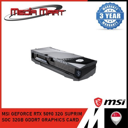 MSI GEFORCE RTX 5090 32G SUPRIM SOC 32GB GDDR7 GRAPHICS CARD