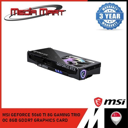 MSI GEFORCE 5060 TI 8G GAMING TRIO OC 8GB GDDR7 GRAPHICS CARD
