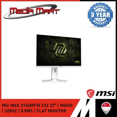 MSI MAG 274QRFW X32 27" | WQHD | 320HZ | 0.5MS | FLAT MONITOR