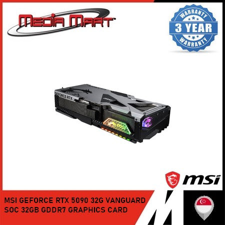MSI GEFORCE RTX 5090 32G VANGUARD SOC 32GB GDDR7 GRAPHICS CARD