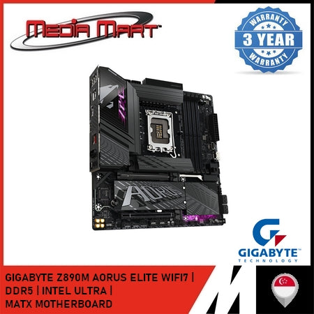 GIGABYTE Z890M AORUS ELITE WIFI 7 LGA 1851 DDR5 M-ATX MOTHERBOARD