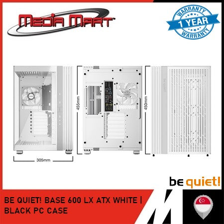 BE QUIET! BASE 600 LX ATX | M-ATX | WHITE | BLACK PC CASING