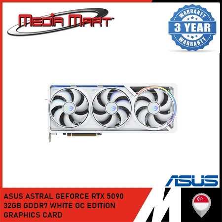 ASUS ROG ASTRAL GEFORCE RTX 5090 32GB GDDR7 WHITE OC EDITION GRAPHICS CARD