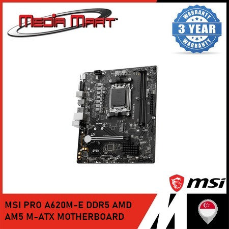 MSI PRO A620M-E DDR5 AMD AM5 M-ATX MOTHERBOARD