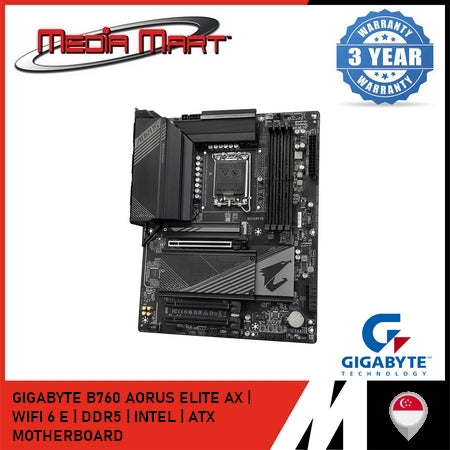 GIGABYTE B760 AORUS ELITE AX LGA 1700 DDR5 ATX MOTHERBOARD