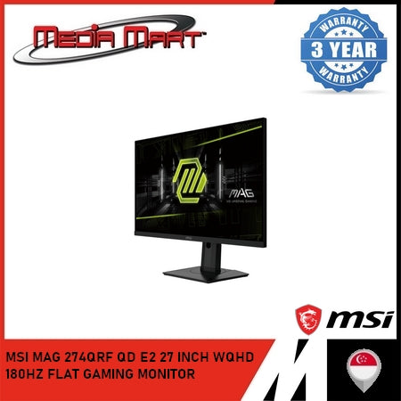 MSI MAG 274QRF QD E2 27 INCH WQHD 180HZ FLAT GAMING MONITOR