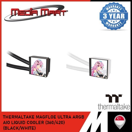 THERMALTAKE MAGFLOE ULTRA ARGB AIO LIQUID COOLER (360/420) (BLACK/SNOW)