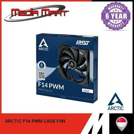 ARCTIC P14 P12 F14 P8 - MAX / PST PWM / SLIM /ARGB | BLACK/WHITE PRESSURE OPTIMISED AIRFLOW CASE FAN