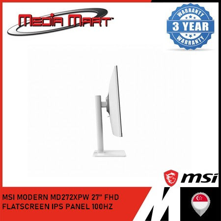 MSI MODERN MD272XPW | 27" FHD / MONITOR 100HZ REFRESH RATE / IPS PANEL / FLATSCREEN / HDMI 1.4B / DP 1.2A