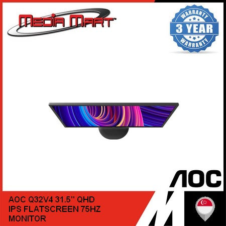AOC Q32V4 31.5" QHD FLATSCREEN IPS 75HZ MONITOR