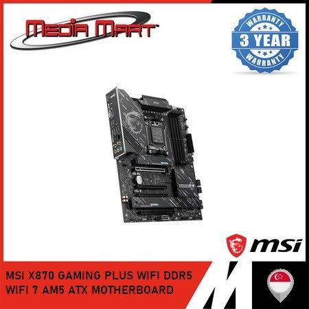 MSI X870 GAMING PLUS WIFI DDR5 WIFI 7 AM5 ATX MOTHERBOARD