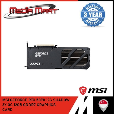 MSI GEFORCE RTX 5070 12G SHADOW 3X OC 12GB GDDR7 GRAPHICS CARD