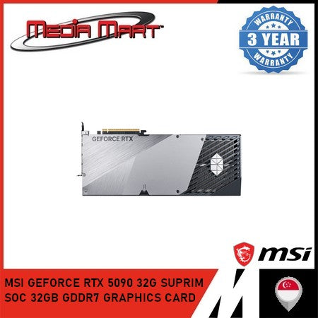 MSI GEFORCE RTX 5090 32G SUPRIM SOC 32GB GDDR7 GRAPHICS CARD