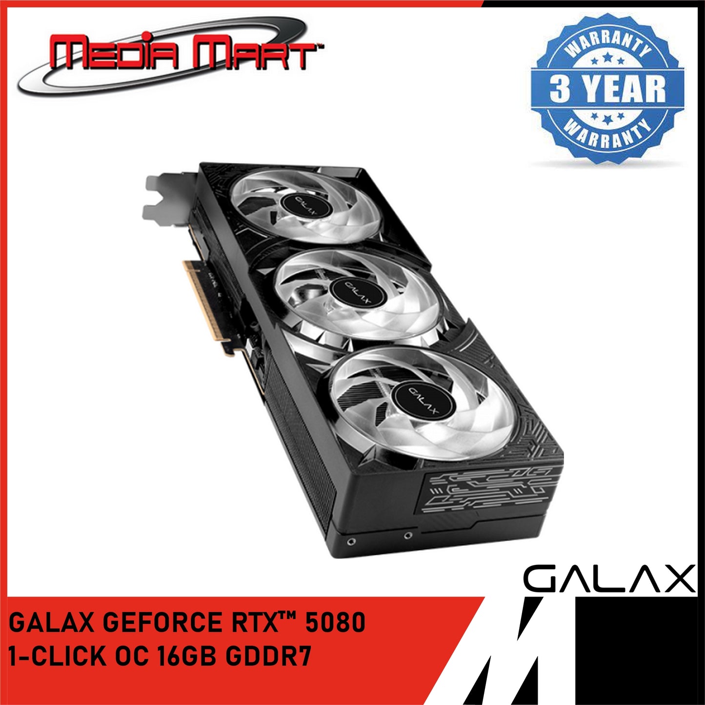 GALAX GEFORCE RTX™ 5080 1-CLICK OC 16GB GDDR7 GRAPHIC CARD