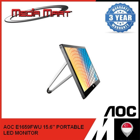 AOC E1659FWU 15.6" PORTABLE LED MONITOR 60HZ REFRESH RATE