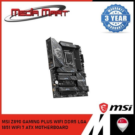 MSI Z890 GAMING PLUS WIFI DDR5 LGA 1851 WIFI 7 ATX MOTHERBOARD