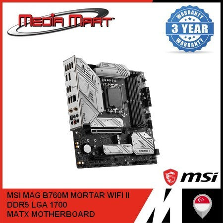 MSI MAG B760M MORTAR WIFI II M-ATX MOTHERBOARD