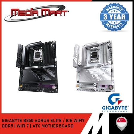 GIGABYTE B850 AORUS ELITE / ICE WIFI 7 AM5 DDR5 ATX MOTHERBOARD