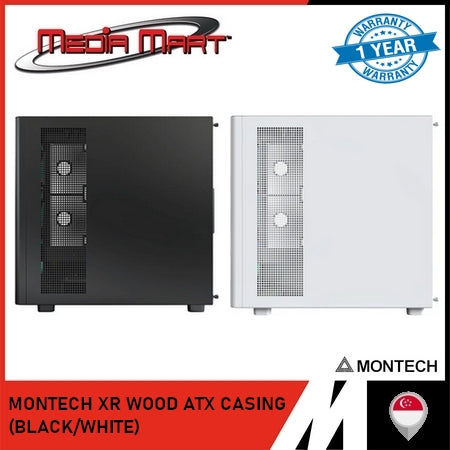 MONTECH XR WOOD ATX CASING (BLACK/WHITE)