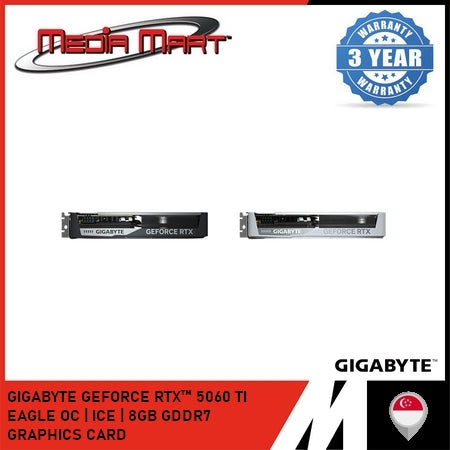 GIGABYTE GEFORCE RTX™ 5060 TI EAGLE OC | ICE | 8GB GRAPHICS CARD