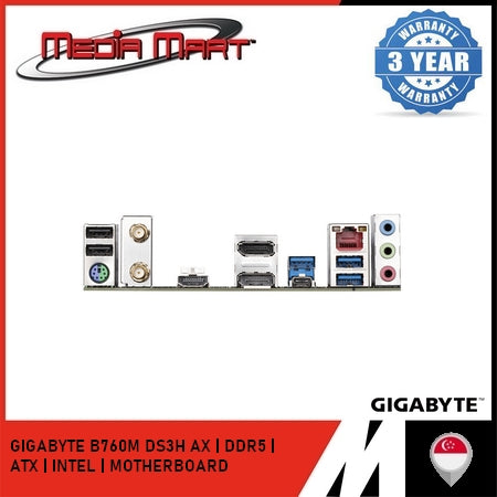 GIGABYTE B760M DS3H AX | M-ATX | INTEL | DDR5 | MOTHERBOARD