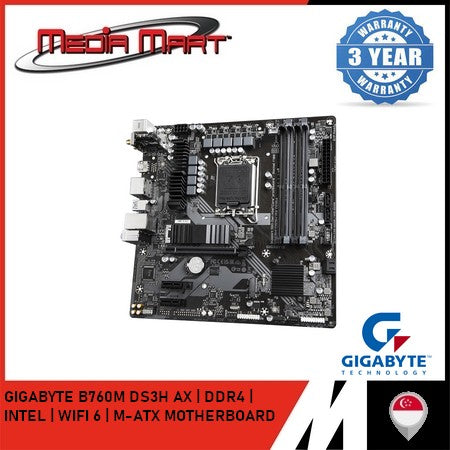 GIGABYTE B760M DS3H AX DDR4 LGA 1700 M-ATX MOTHERBOARD