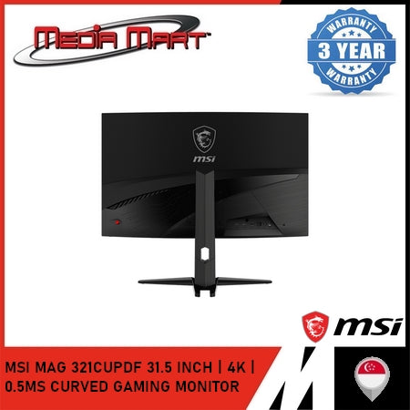 MSI MAG 321CUPDF 31.5 INCH 4K 0.5MS CURVED GAMING MONITOR