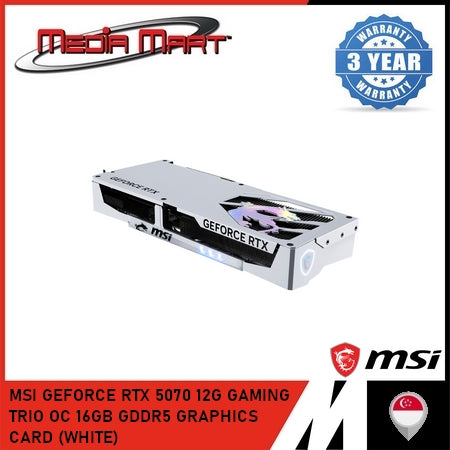 MSI GEFORCE RTX 5070 12G GAMING TRIO OC 16GB GDDR5 GRAPHICS CARD (WHITE)
