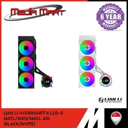 LIAN LI HYDROSHIFT II LCD-C 360CL/360TL/360N AIO (BLACK/WHITE)