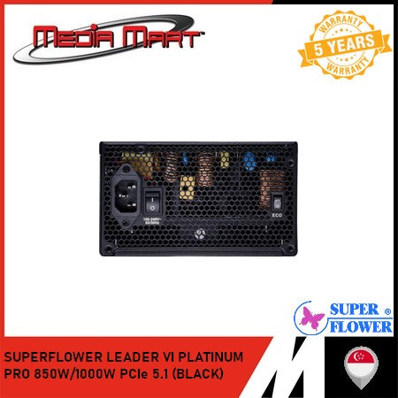 SUPERFLOWER LEADEX VI PLATINUM PRO 850W/1000W PCIe PSU (BLACK)