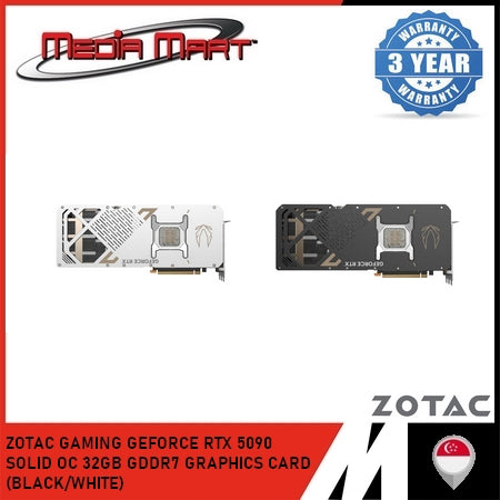 ZOTAC GAMING RTX 5090 SOLID OC 32GB GRAPHIC CARD (BLACK/WHITE)