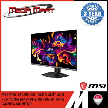 MSI MPG 321URX QD-OLED 31.5" UHD FLATSCREEN 240HZ REFRESH RATE GAMING MONITOR