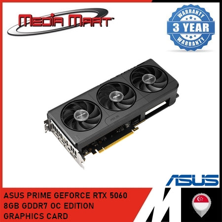 ASUS PRIME GEFORCE RTX 5060 8GB GDDR7 OC EDITION GRAPHICS CARD