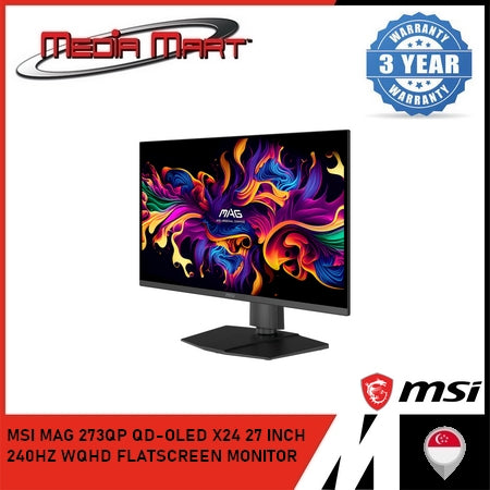 MSI MAG 273QP QD-OLED X24 27 INCH 240HZ WQHD FLATSCREEN MONITOR