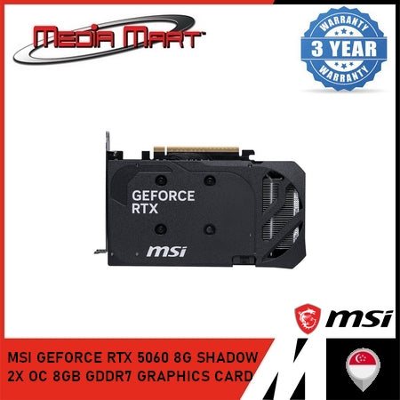 MSI GEFORCE RTX 5060 8G SHADOW 2X OC 8GB GDDR7 GRAPHICS CARD