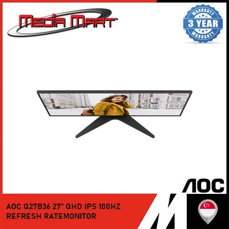 AOC Q27B36 27" QHD IPS FLATSCREEN 100HZ MONITOR