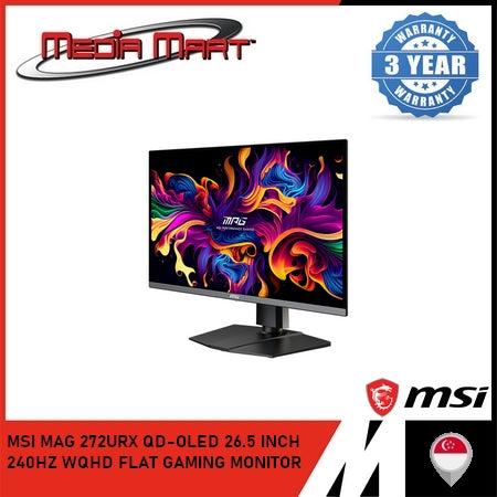MSI MAG 272URX QD-OLED 26.5 INCH 240HZ WQHD FLAT GAMING MONITOR