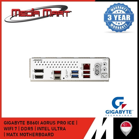 GIGABYTE B860I AORUS PRO ICE LGA 1851 DDR5 MINI-ITX MOTHERBOARD