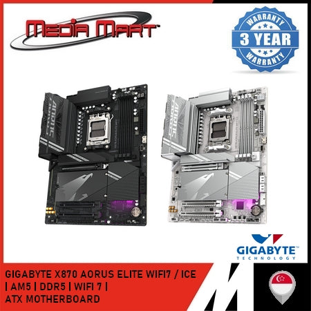 GIGABYTE X870 AORUS ELITE / ICE WIFI7 DDR5 AMD AM5 ATX MOTHERBOARD