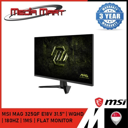 MSI MAG 325QF E18V 31.5" | WQHD | 1MS | 180HZ | FLAT MONITOR