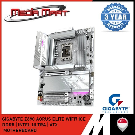 GIGABYTE Z890 AORUS ELITE WIFI 7 ICE LGA 1851 DDR5 ATX MOTHERBOARD