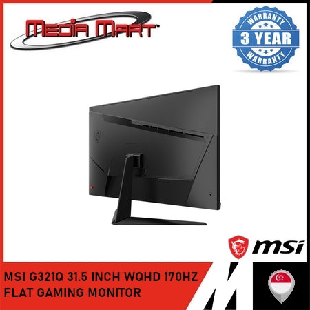 MSI G321Q 31.5 INCH WQHD 170HZ FLAT GAMING MONITOR