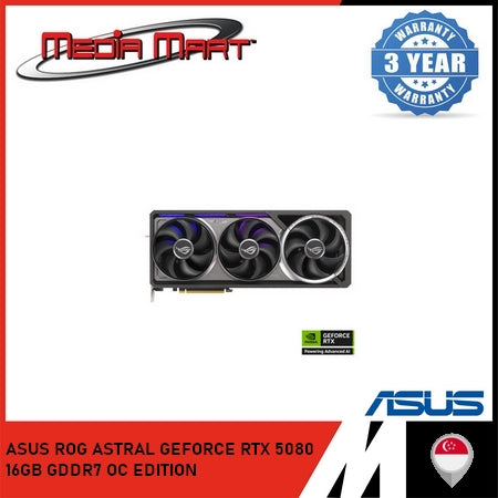 ASUS ROG ASTRAL GEFORCE RTX 5080 16GB GDDR7 OC EDITION GRAPHIC CARD
