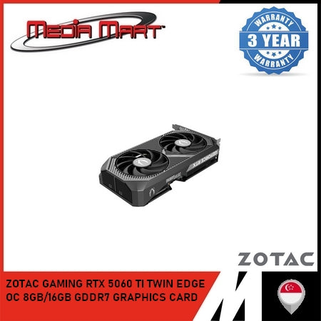 ZOTAC GAMING RTX 5060 Ti TWIN EDGE OC 8/16GB GRAPHIC CARD