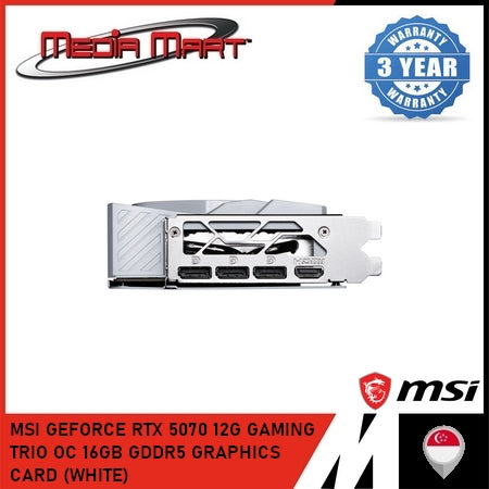 MSI GEFORCE RTX 5070 12G GAMING TRIO OC 16GB GDDR5 GRAPHICS CARD (WHITE)