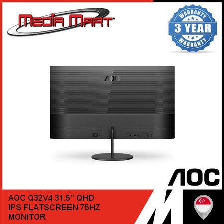 AOC Q32V4 31.5" QHD FLATSCREEN IPS 75HZ MONITOR