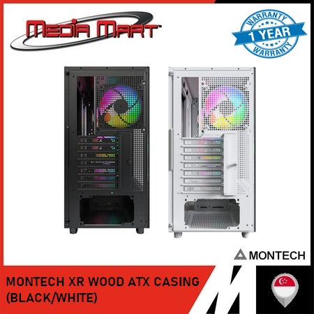 MONTECH XR WOOD ATX CASING (BLACK/WHITE)