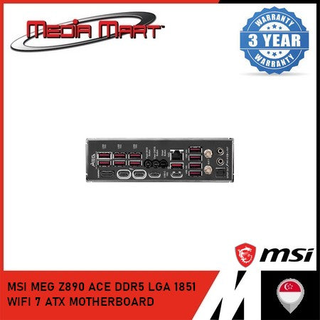 MSI MEG Z890 ACE DDR5 LGA 1851 WIFI 7 ATX MOTHERBOARD