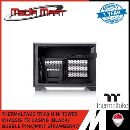 THERMALTAKE TR100 MINI TOWER CHASSIS ITX CASING (BLACK/ BUBBLE PINK/MINT STRAWBERRY)